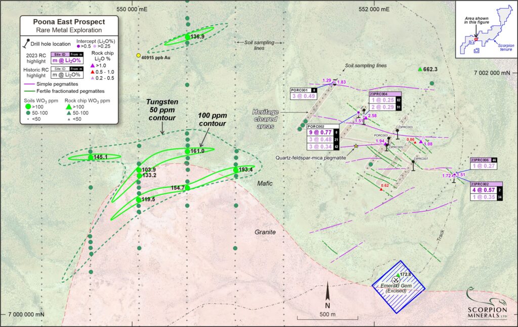 Rare Metals Exploration highlights of the Poona area